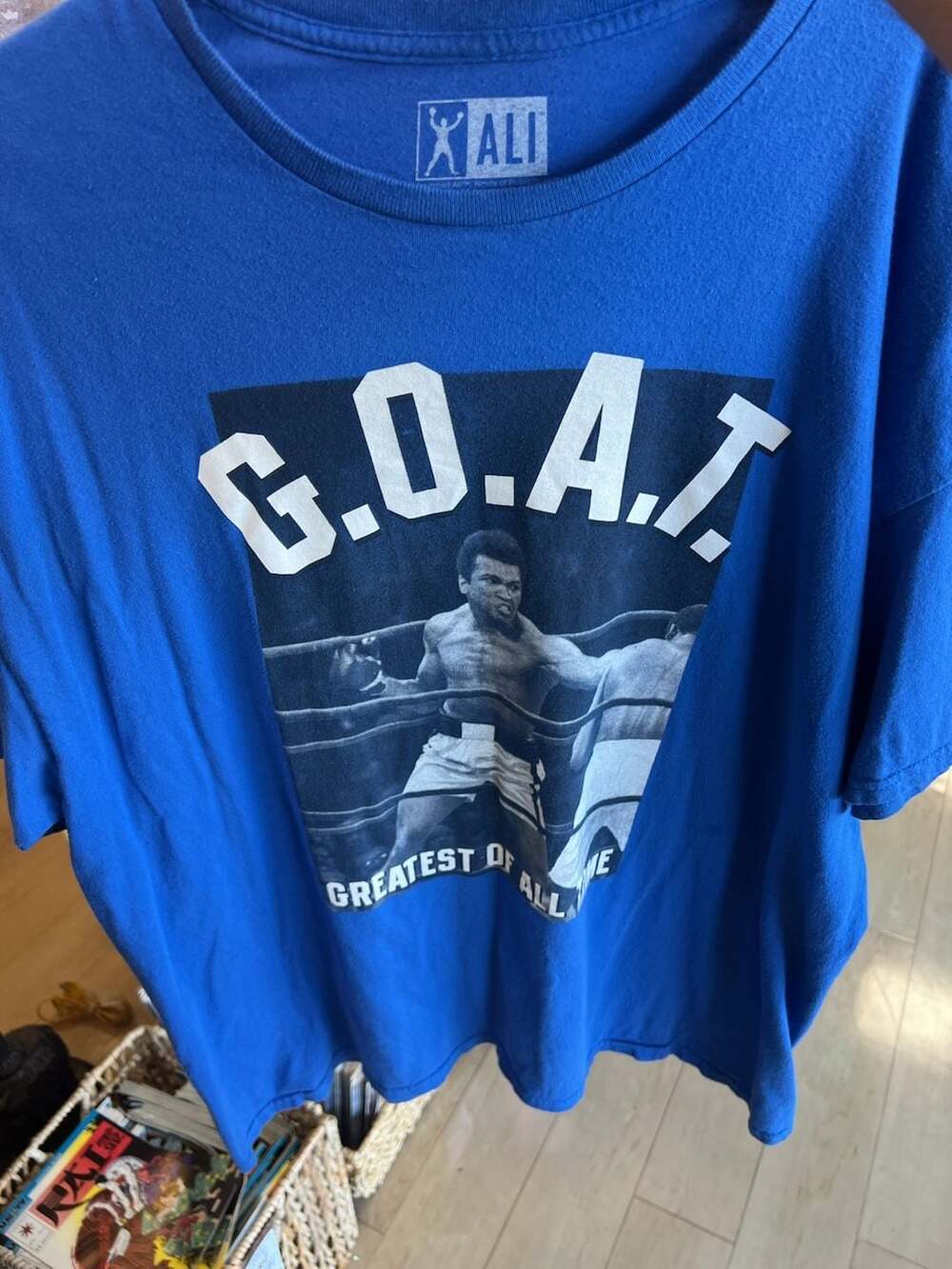 Muhammad Ali G.O.A.T. Greatest Of All Time Blue Graphic T-Shirt